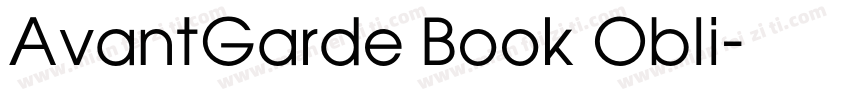AvantGarde Book Obli字体转换